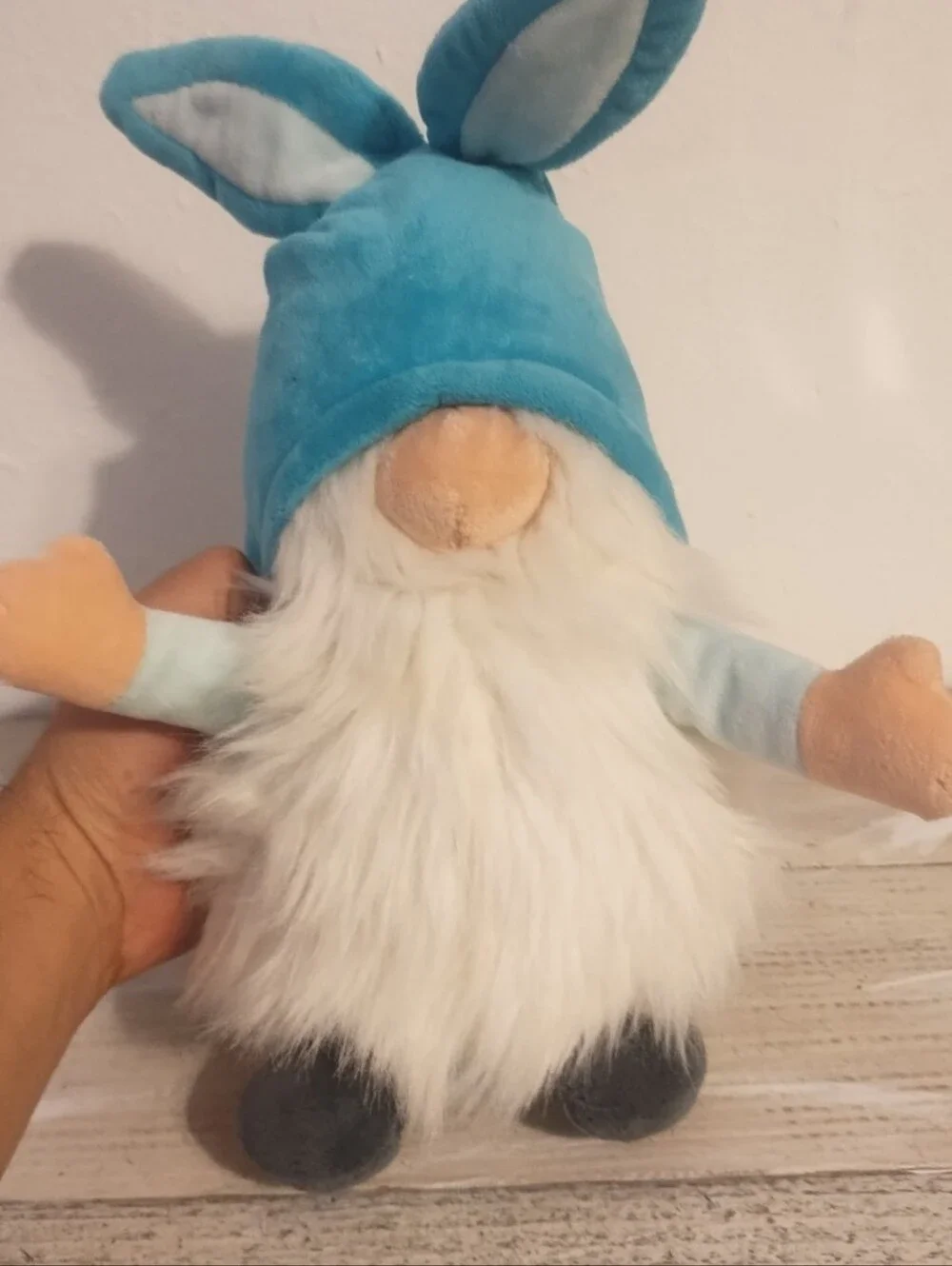Progressive Plush 12” Neil Candy Bunny Gnome Lovey Aqua White